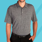 Add your company logo to corporate Zusa polo shirts for men today