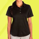 With your company logo embroidered on the chest, shop corporate Zusa polos for women